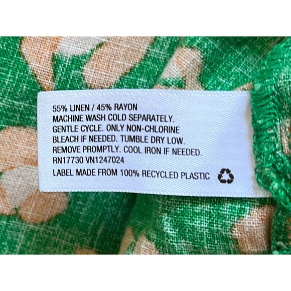 TABITHA BROWN x Target Green Floral Button Up Shirt Top  Women's Plus Size 2X - Picture 5 of 8